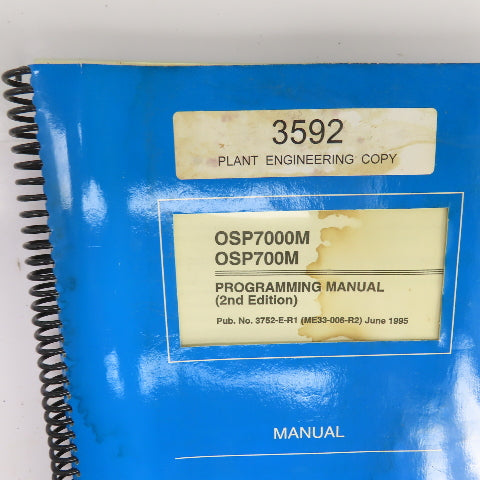 Okuma OSP7000M OSP700M Operation Maintenance Programming & Help Manual Lot Of 5