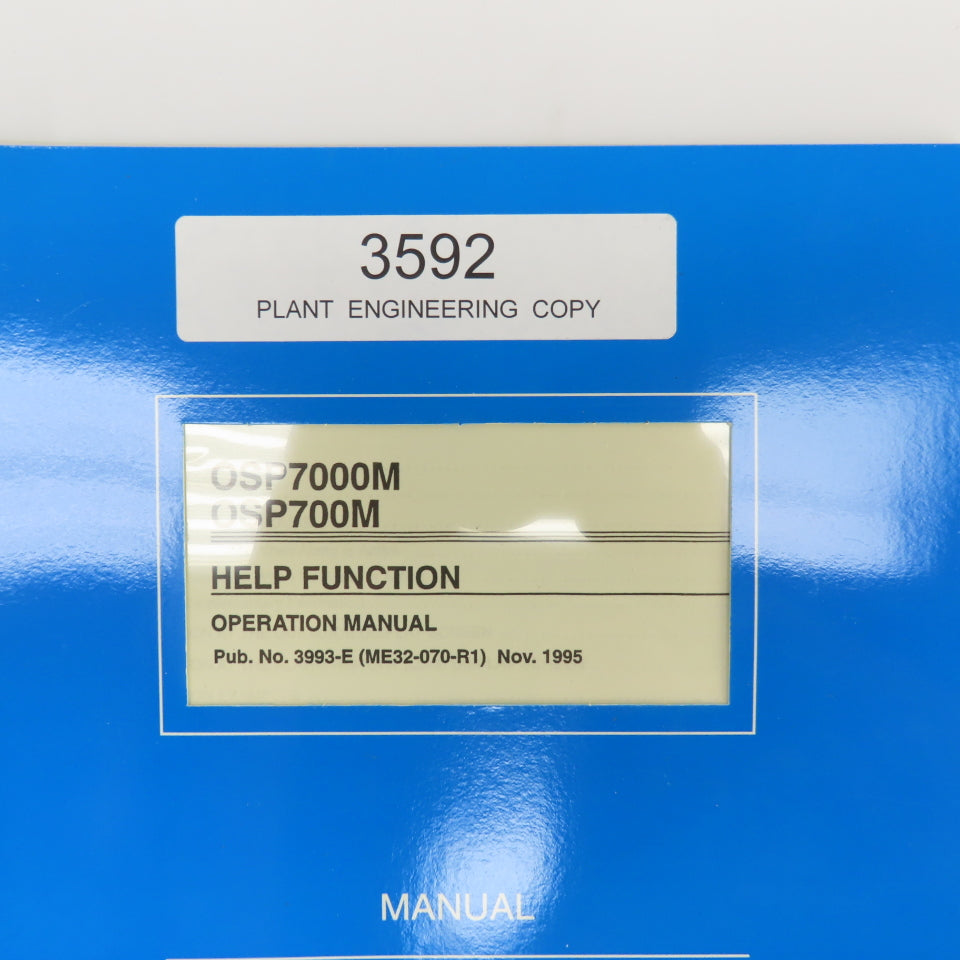 Okuma OSP7000M OSP700M Operation Maintenance Programming & Help Manual Lot Of 5