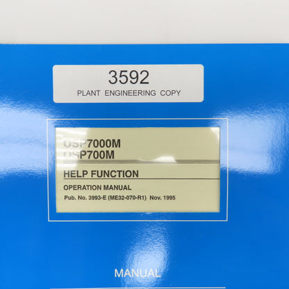 Okuma OSP7000M OSP700M Operation Maintenance Programming & Help Manual Lot Of 5
