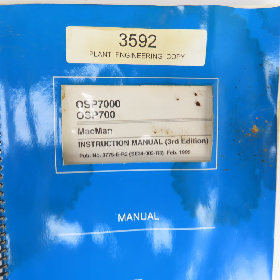 Okuma OSP7000 OSP700 Alarm & Error List Special Function &Instruction Manual (3)