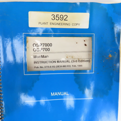 Okuma OSP7000 OSP700 Alarm & Error List Special Function &Instruction Manual (3)