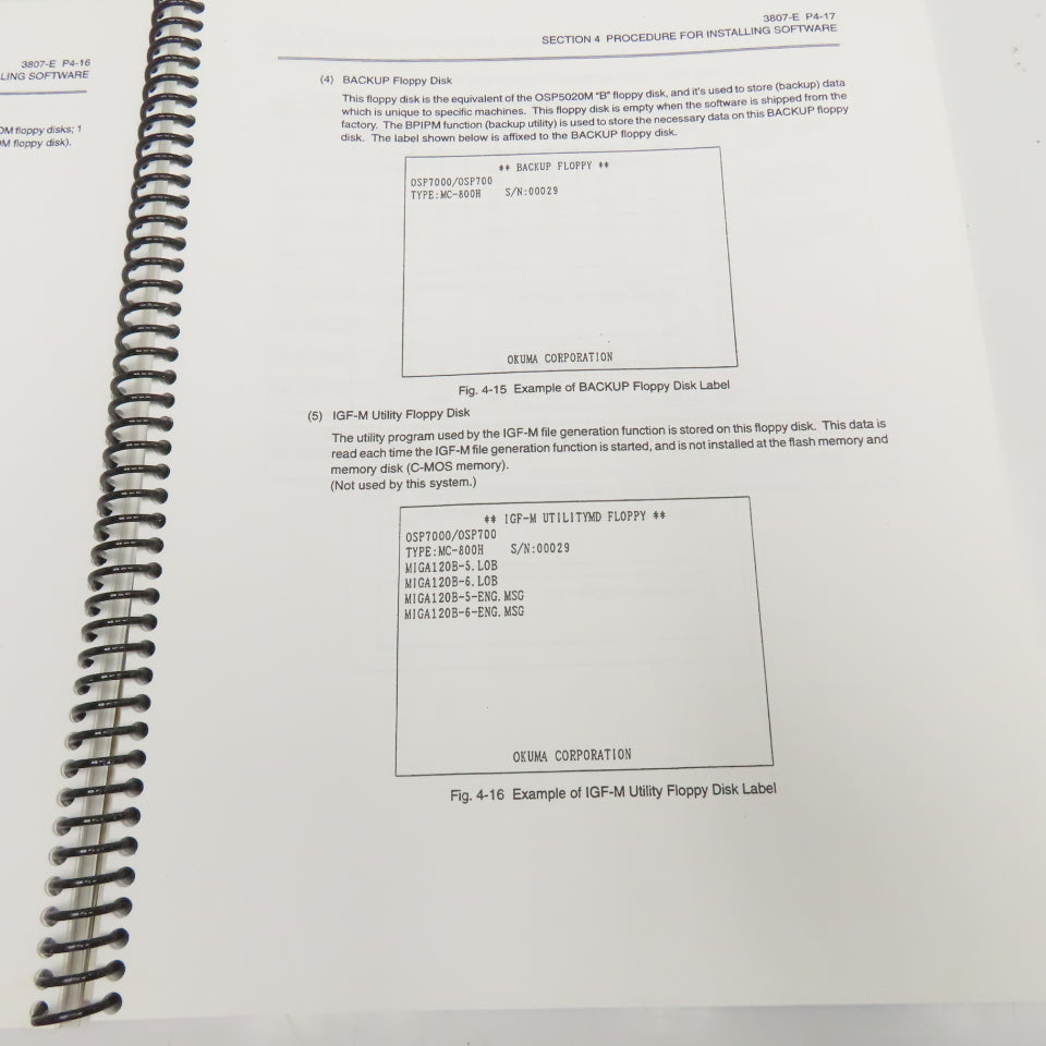 Okuma MX-45VA MX-45VAE OSP700M Maintenance Repair Manual Library Lot Of 6