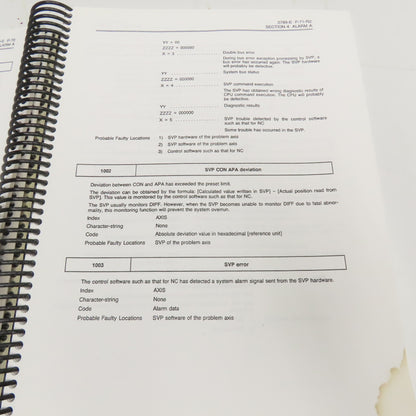 Okuma MX-45VAE OSP7000M Alarm & Error List 3rd Edition 3789-E-R2
