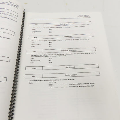 Okuma MX-45VAE OSP7000M Alarm & Error List 3rd Edition 3789-E-R2