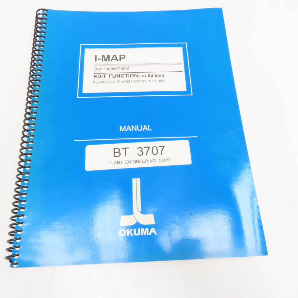 Okuma MX-45VAE OSP7000M I-MAP Edit Function 1st Edition 3837-E