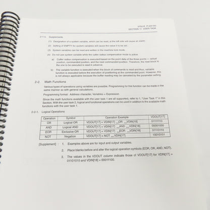 Okuma MX-45VAE OSP7000M Programming Manual 2nd Edition 3752-E-R1