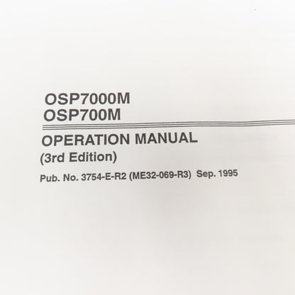 Okuma MX-45VAE OSP7000M Operational Manual 3rd Edition 3754-E-R1
