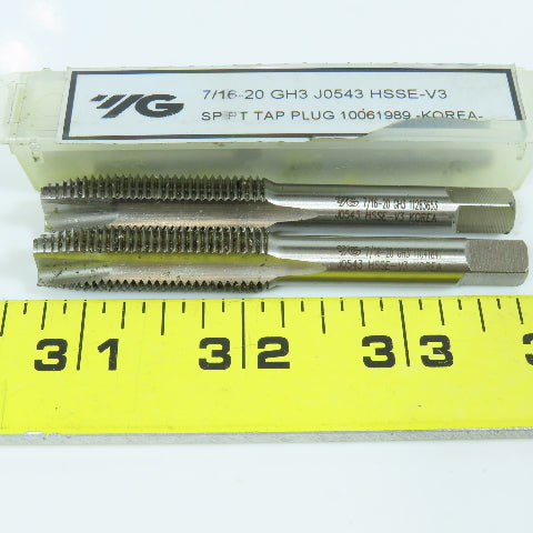 7/16"-20 Straight Thread Plug Tap 3 Flute GH4 Lot of 3