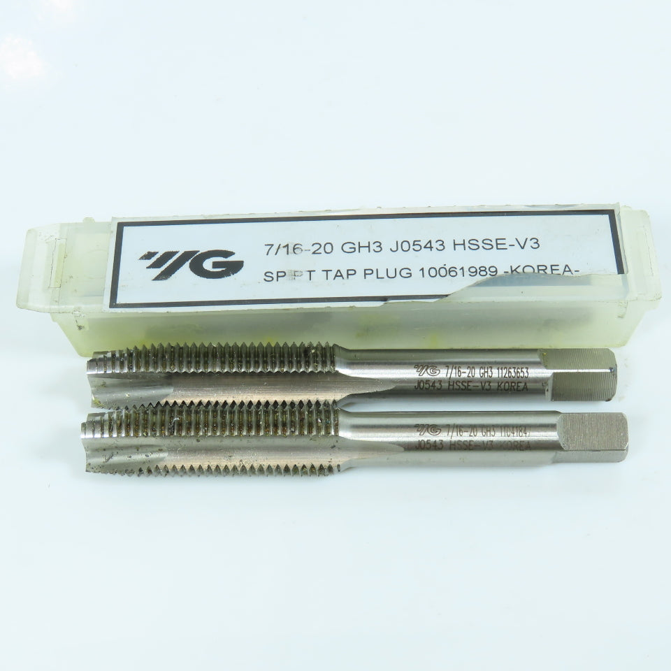 7/16"-20 Straight Thread Plug Tap 3 Flute GH4 Lot of 3