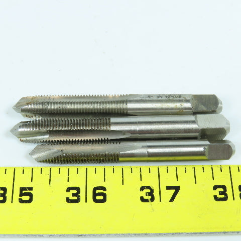 Misc. 5/16"-24, 3/8"-24 Straight Thread Plug Tap 3 Flute Lot of 3