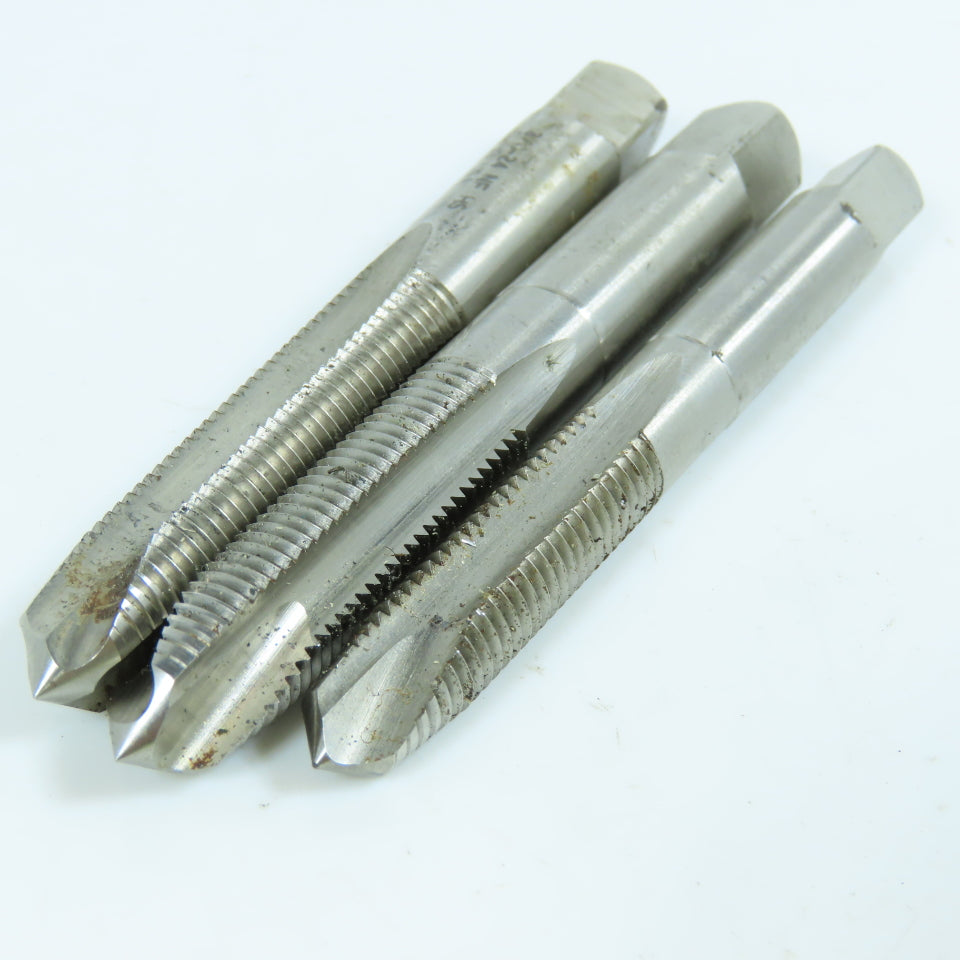 Misc. 5/16"-24, 3/8"-24 Straight Thread Plug Tap 3 Flute Lot of 3