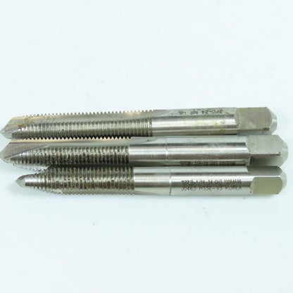 Misc. 5/16"-24, 3/8"-24 Straight Thread Plug Tap 3 Flute Lot of 3