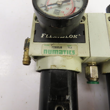 Numatics FlexiBlok P22BG03JM Filter Regulator Lubricator FRL 3/8" NPT