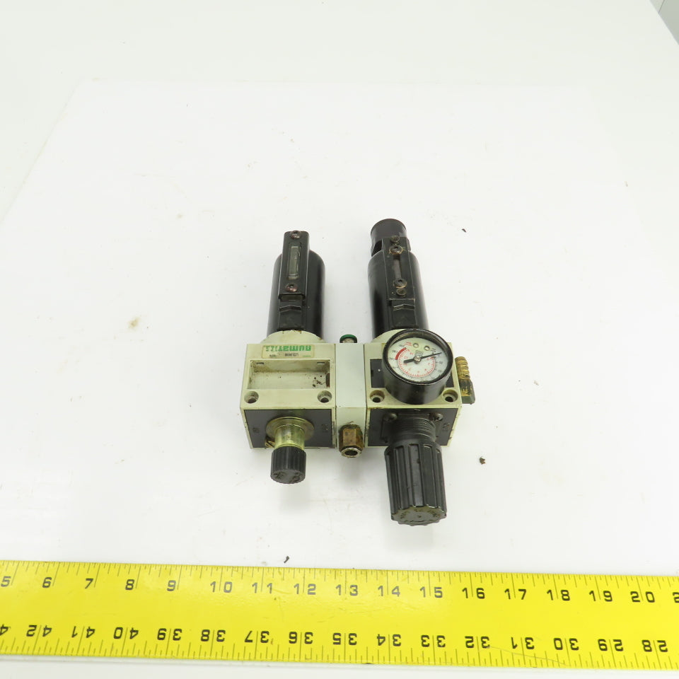 Numatics FlexiBlok P22BG03JM Filter Regulator Lubricator FRL 3/8" NPT