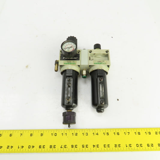 Numatics FlexiBlok P22BG03JM Filter Regulator Lubricator FRL 3/8" NPT