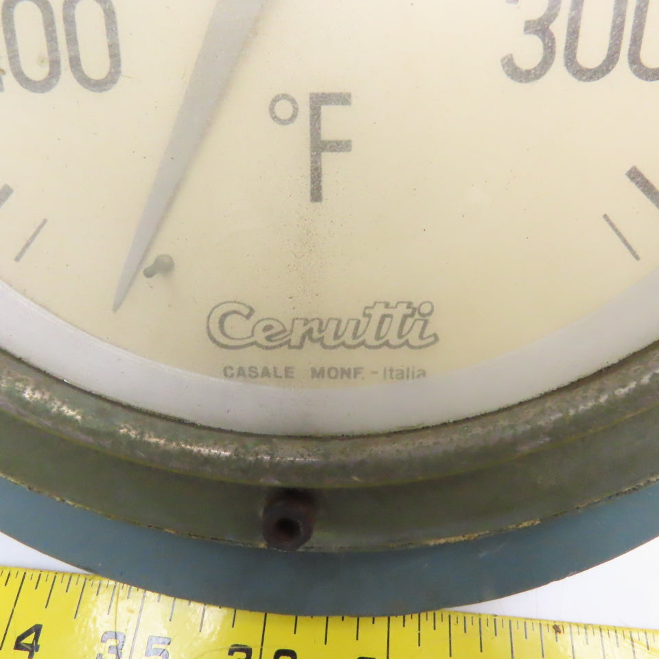 Cerutti 0-300°F Thermometer Back Probe 8" Wide Parts Or Repair