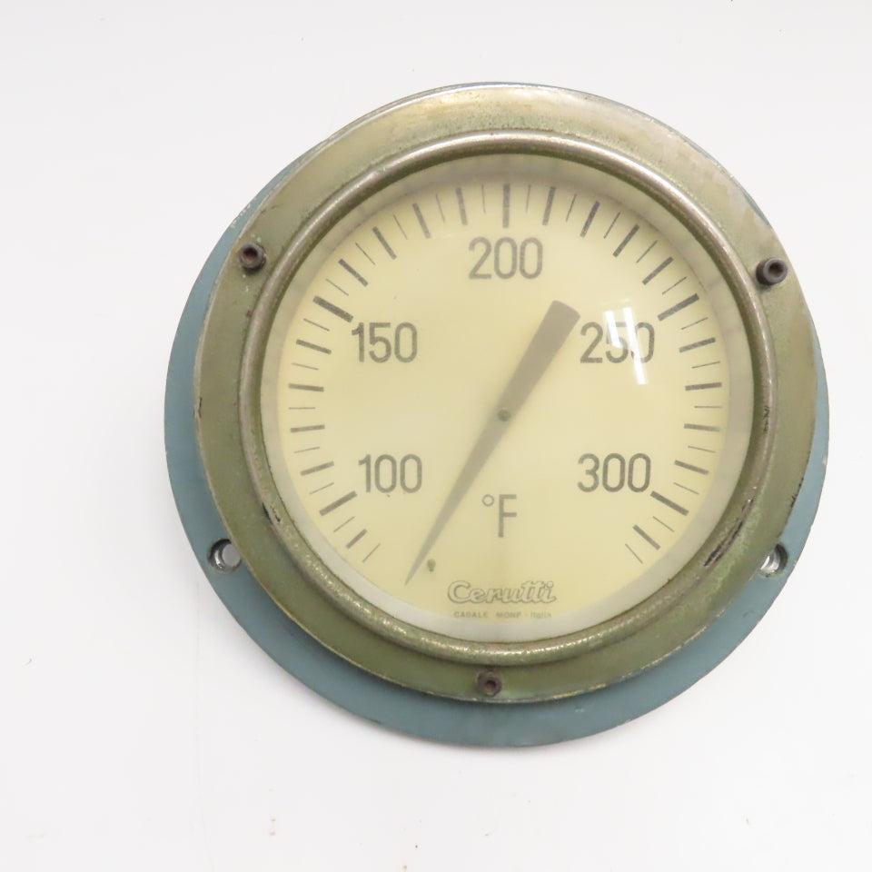 Cerutti 0-300°F Thermometer Back Probe 8" Wide Parts Or Repair