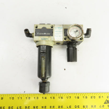 Numatics FlexiBlok F22DG03JM Coalescing Filter Regulator Assembly 3/8" NPT