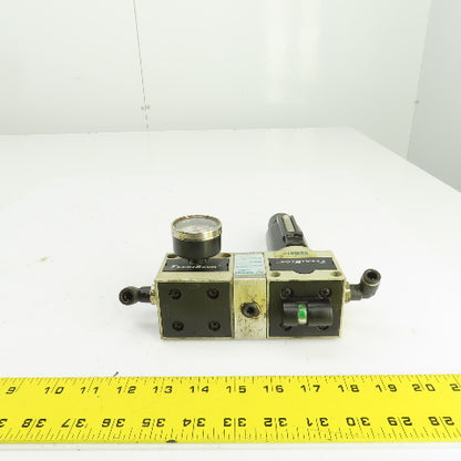 Numatics FlexiBlok F22DG03JM Coalescing Filter Regulator Assembly 3/8" NPT