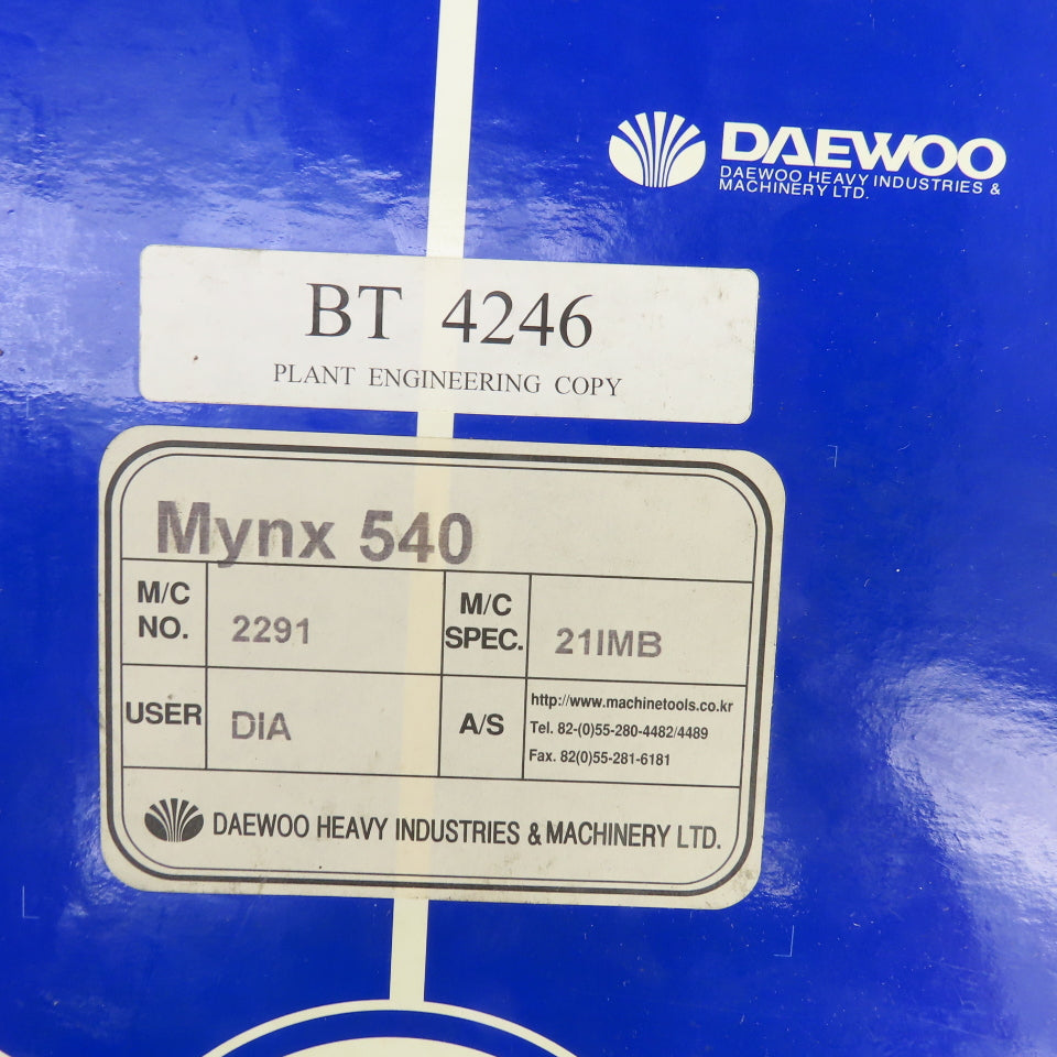 Daewoo Mynx 540 550 650 Safety Electrical Ladder Diagram Parts List Manual
