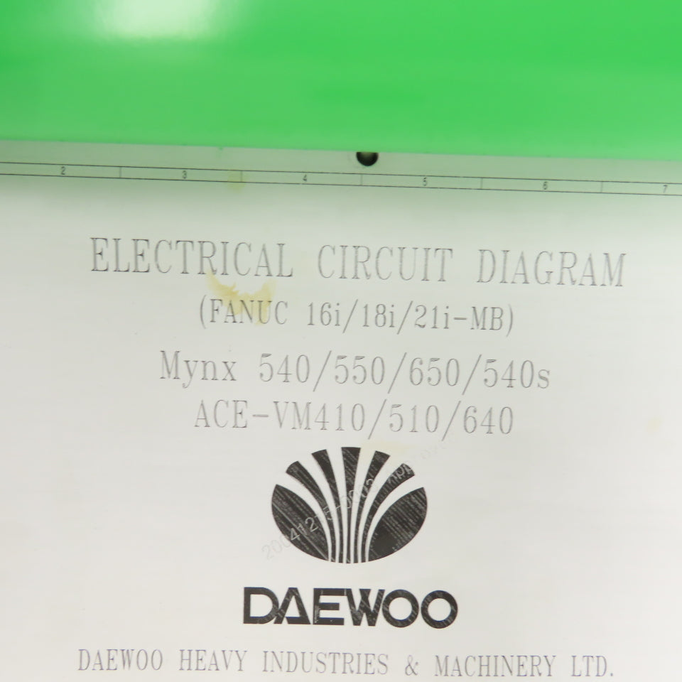 Daewoo Mynx 540 550 650 Safety Electrical Ladder Diagram Parts List Manual