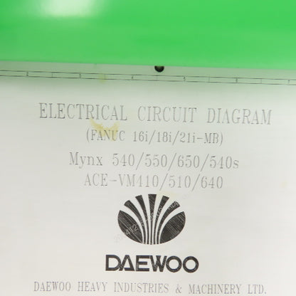 Daewoo Mynx 540 550 650 Safety Electrical Ladder Diagram Parts List Manual