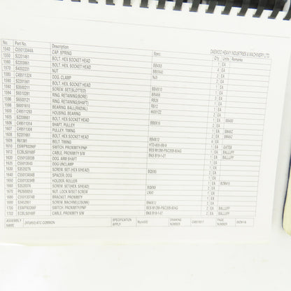 Daewoo Mynx 500 540 DMV 4020 4020d Parts List Electrical Diagram ATC Parts List