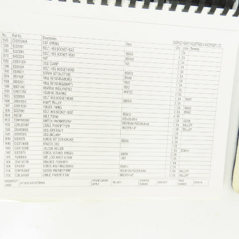 Daewoo Mynx 500 540 DMV 4020 4020d Parts List Electrical Diagram ATC Parts List