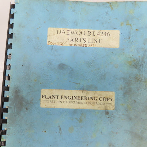 Daewoo Mynx 500 540 DMV 4020 4020d Parts List Electrical Diagram ATC Parts List