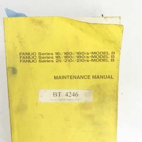 Fanuc Series 16i / 18i / 21i 16/180/210 Model B B-6352EN/02 Maintenance Manual