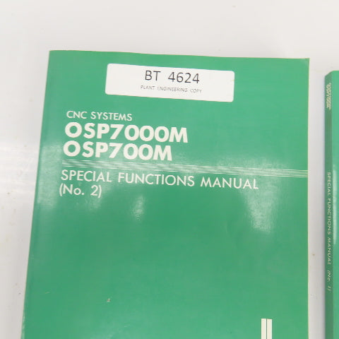 Okuma OSP700M OSP7000M Maintenance, Programming, Special Functions 1&2 Manuals