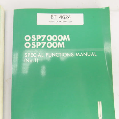 Okuma OSP700M OSP7000M Maintenance, Programming, Special Functions 1&2 Manuals
