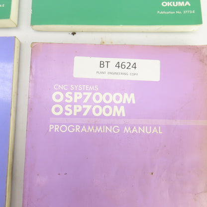 Okuma OSP700M OSP7000M Maintenance, Programming, Special Functions 1&2 Manuals