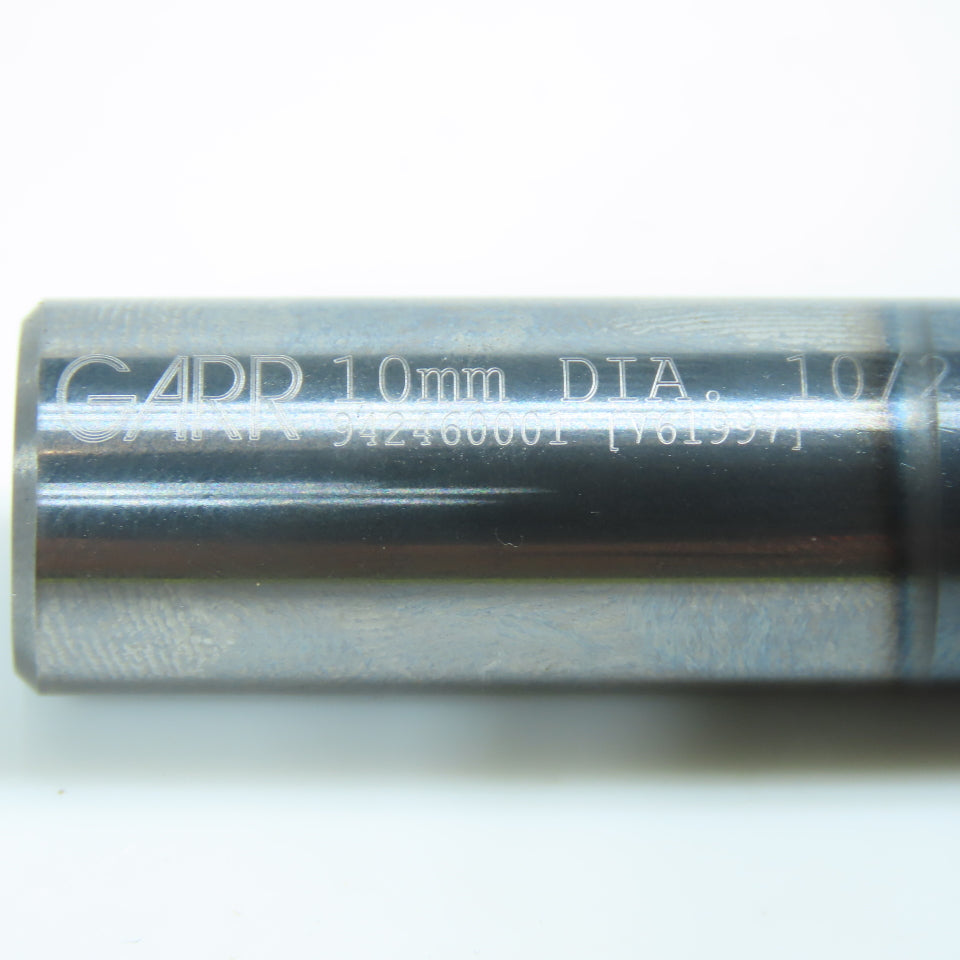 Garr 10mm Solid Carbide End Mill Straight 2 Flute .03 Radius
