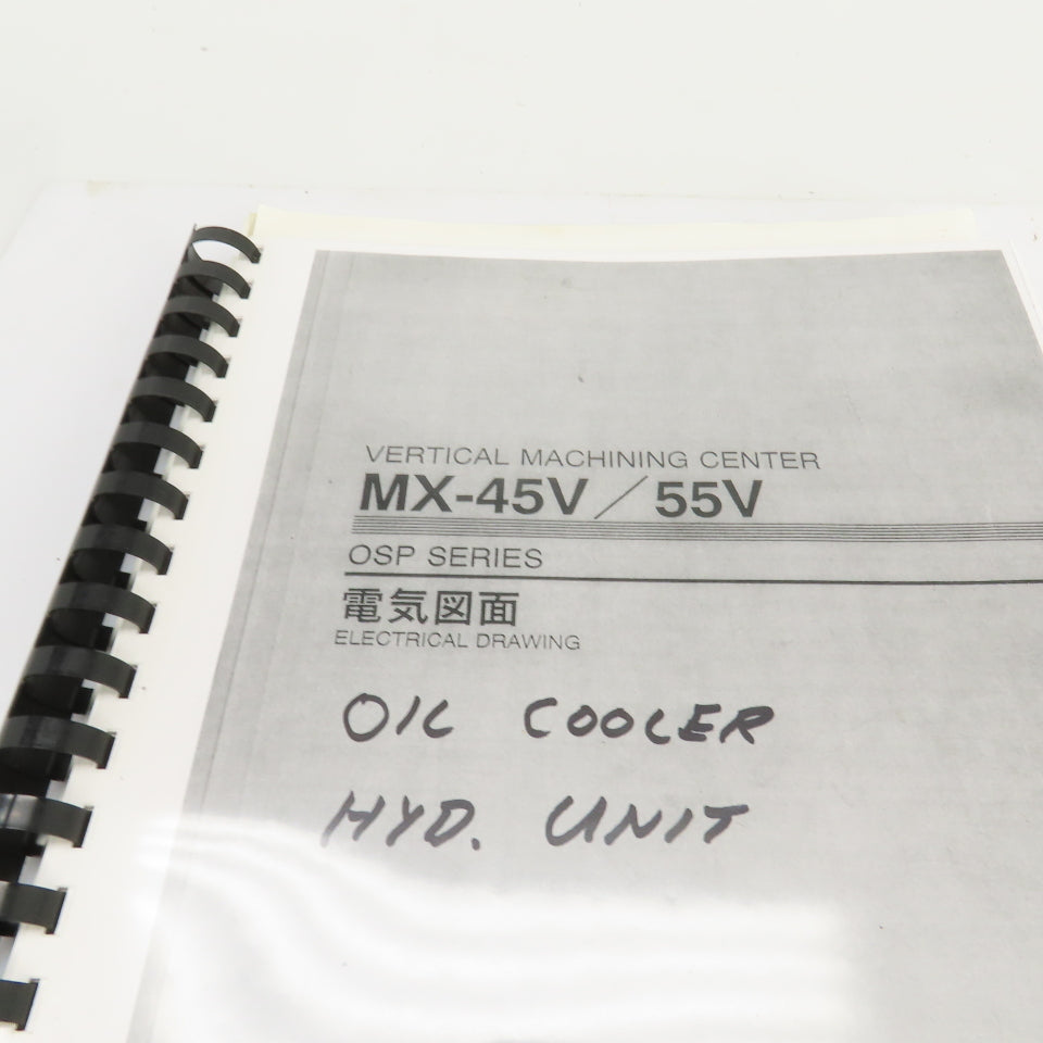 Okuma MX-45V / 55V Electrical Drawing Manual W/Instruction Manual Lot/4