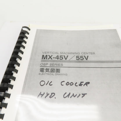 Okuma MX-45V / 55V Electrical Drawing Manual W/Instruction Manual Lot/4