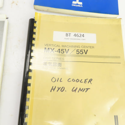 Okuma MX-45V / 55V Electrical Drawing Manual W/Instruction Manual Lot/4
