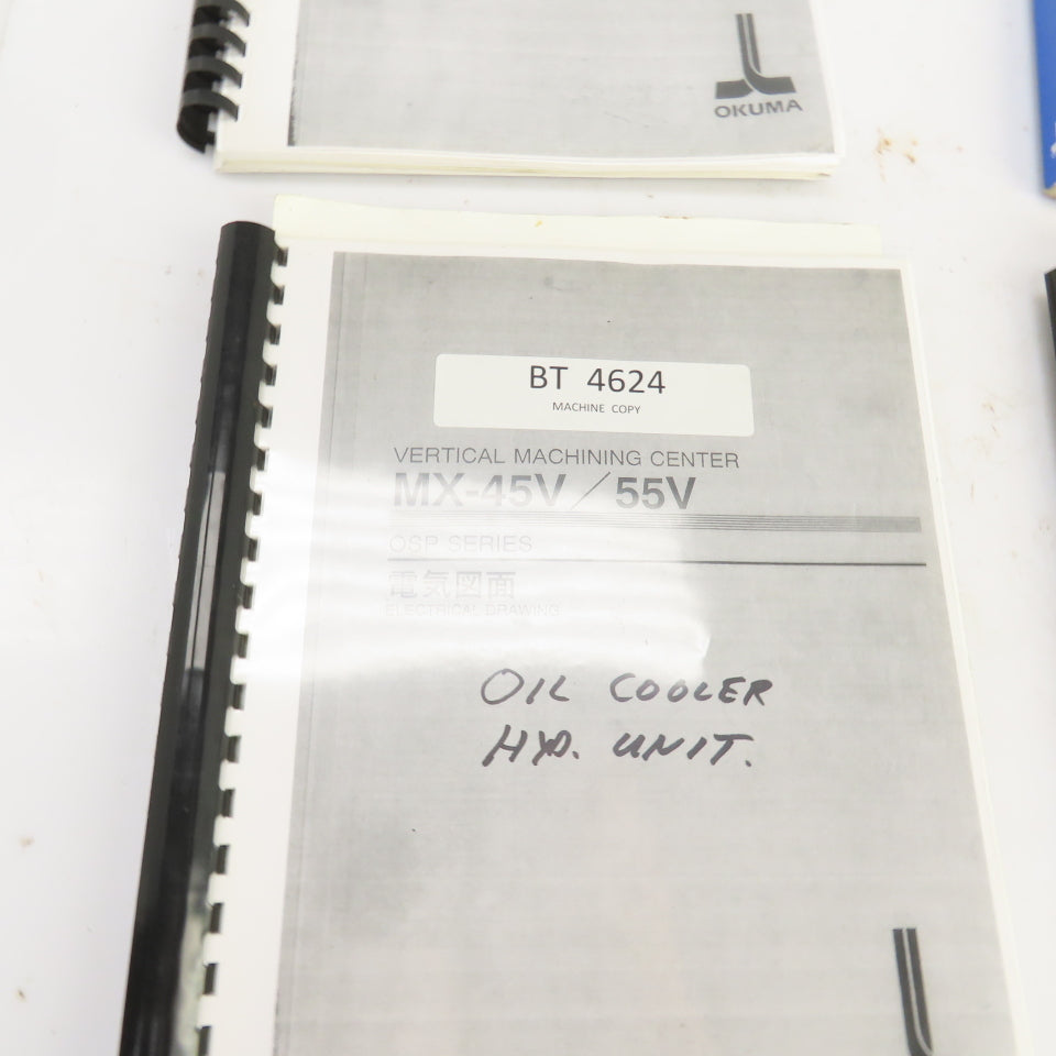 Okuma MX-45V / 55V Electrical Drawing Manual W/Instruction Manual Lot/4