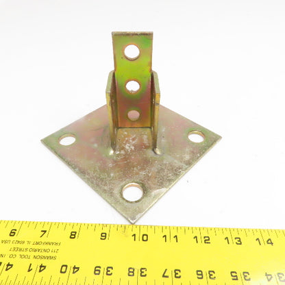 1-5/8" Unistrut Style C-Channel Post Base 6" x 6" Plate Lot Of 2