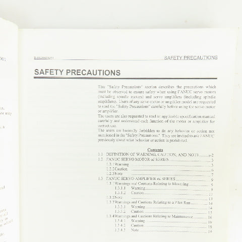 Fanuc GFZ-65285EN/01 Alpha I Series C AC Servo Motor Maintenance Manual
