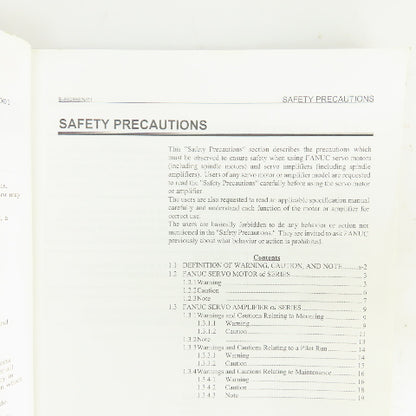 Fanuc GFZ-65285EN/01 Alpha I Series C AC Servo Motor Maintenance Manual