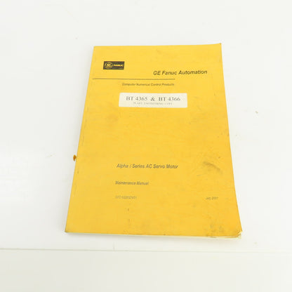 Fanuc GFZ-65285EN/01 Alpha I Series C AC Servo Motor Maintenance Manual