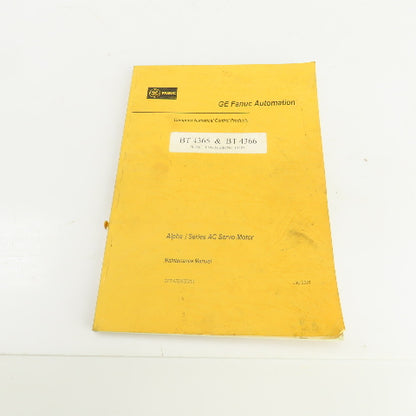 Fanuc GFZ-65285EN/01 Alpha I Series C AC Servo Motor Maintenance Manual