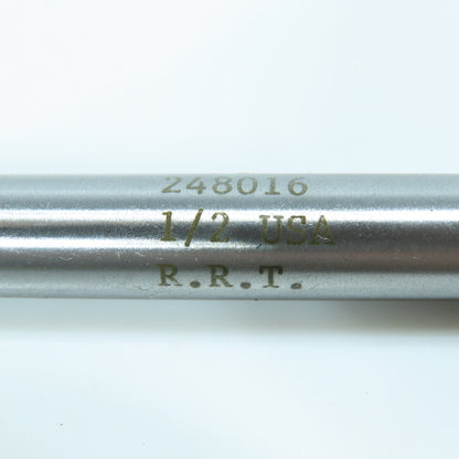 R.R.T. 248016 1/2" Carbide Tipped Chucking Reamer 7/16" Shank 2" LOC 8" OAL