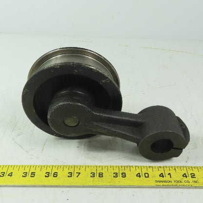 Brewer Machine & Gear Swing Arm Manual Tensioner Rod Mount 1" ID W/Idler Pully