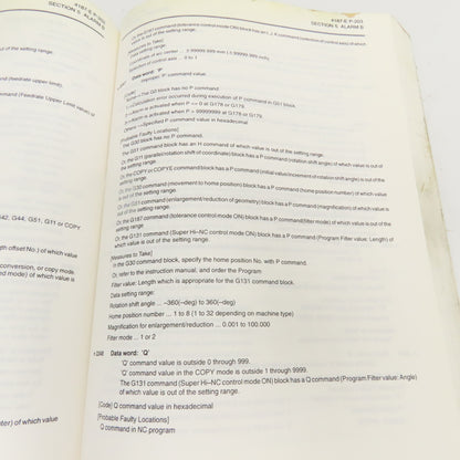 Okuma OSP-U100M OSP-U10M 4187-E Alarm & Error List Code Book