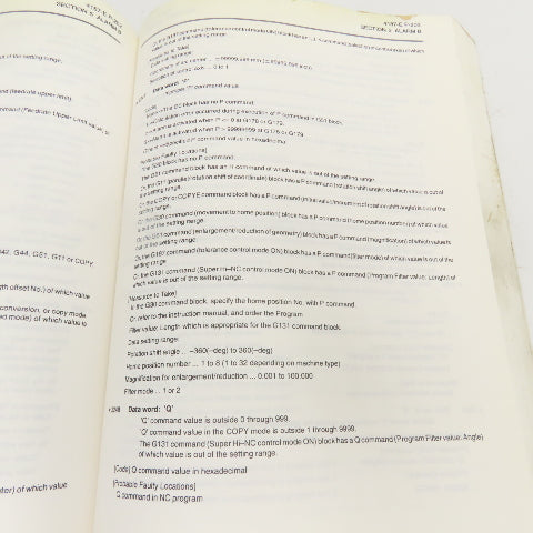 Okuma OSP-U100M OSP-U10M 4187-E Alarm & Error List Code Book