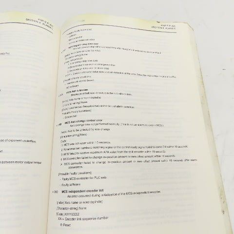 Okuma OSP-U100M OSP-U10M 4187-E Alarm & Error List Code Book