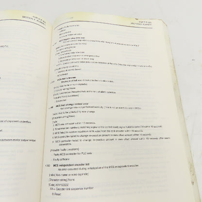 Okuma OSP-U100M OSP-U10M 4187-E Alarm & Error List Code Book