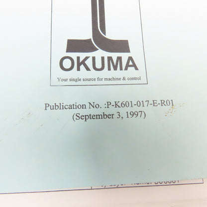 Okuma MX-45VAE AD0002 P-K601-017-E-R01 AD0002 Electrical Drawing Manual